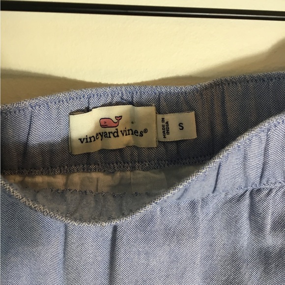 Vineyard Vines Chambray Embroidered scalloped Hem Flouncy Skirt - Picture 6 of 6